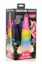 Фентезійний фалоімітатор Creature Cocks Luminescent Rainbow Silicone Dildo - Зображення 4