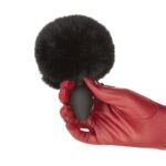 Анальна пробка з хвостом Punishment - Bunny Tail Silicone Anal Plug - Black - Зображення 3