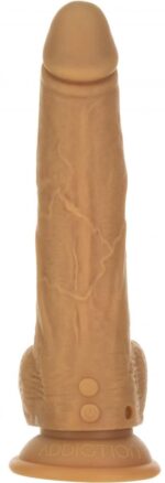Фалоімітатор з пульсацією Naked ADDICTION Dominic 9″ Caramel, пульт ДК, діаметр 4,2 см - Зображення 2