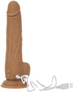 Фалоімітатор з пульсацією Naked ADDICTION Dominic 9″ Caramel, пульт ДК, діаметр 4,2 см - Зображення 3