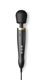 Преміальний вібромасажер DOXY Die Cast матово-чорний, з покриттям із 24-каратного золота