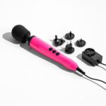 Вібромасажер DOXY Die Cast Massager Hot Pink, дуже потужний, живлення 220В, металевий корпус - Зображення 4