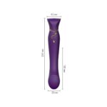 Смартвібратор Zalo — Queen Twilight Purple, пульсівна перлина, кристал Swarovski - Зображення 2