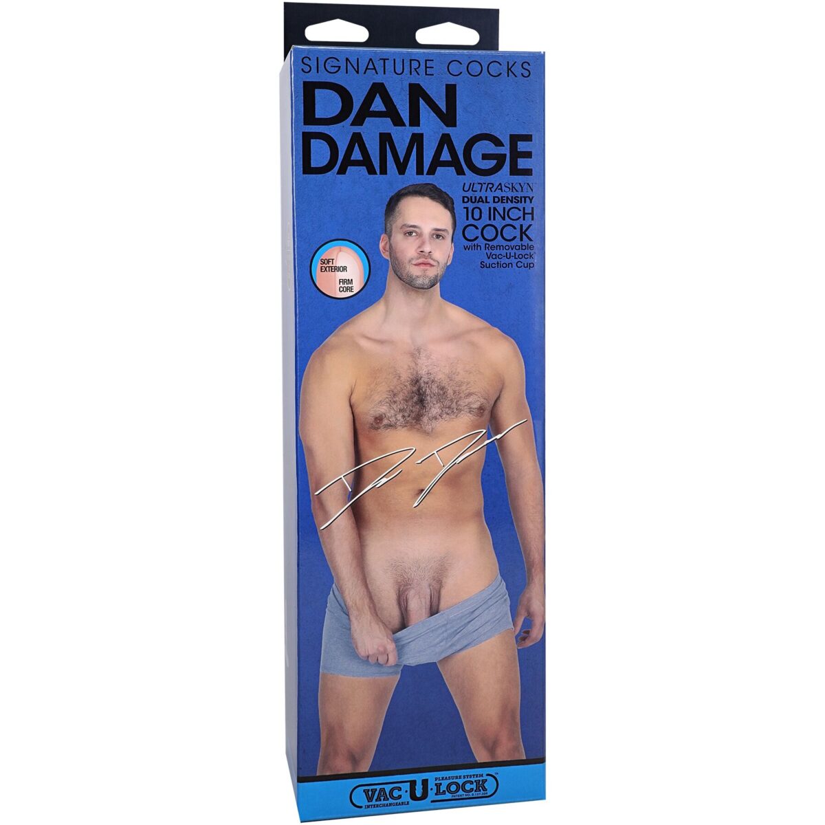 Фалоімітатор Doc Johnson Signature Cocks Dan Damage 10 inch UltraSkyn - Зображення 5