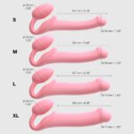 Безремінний страпон Strap-On-Me Rose XL, повністю регульований, діаметр 4,5 см - Зображення 6