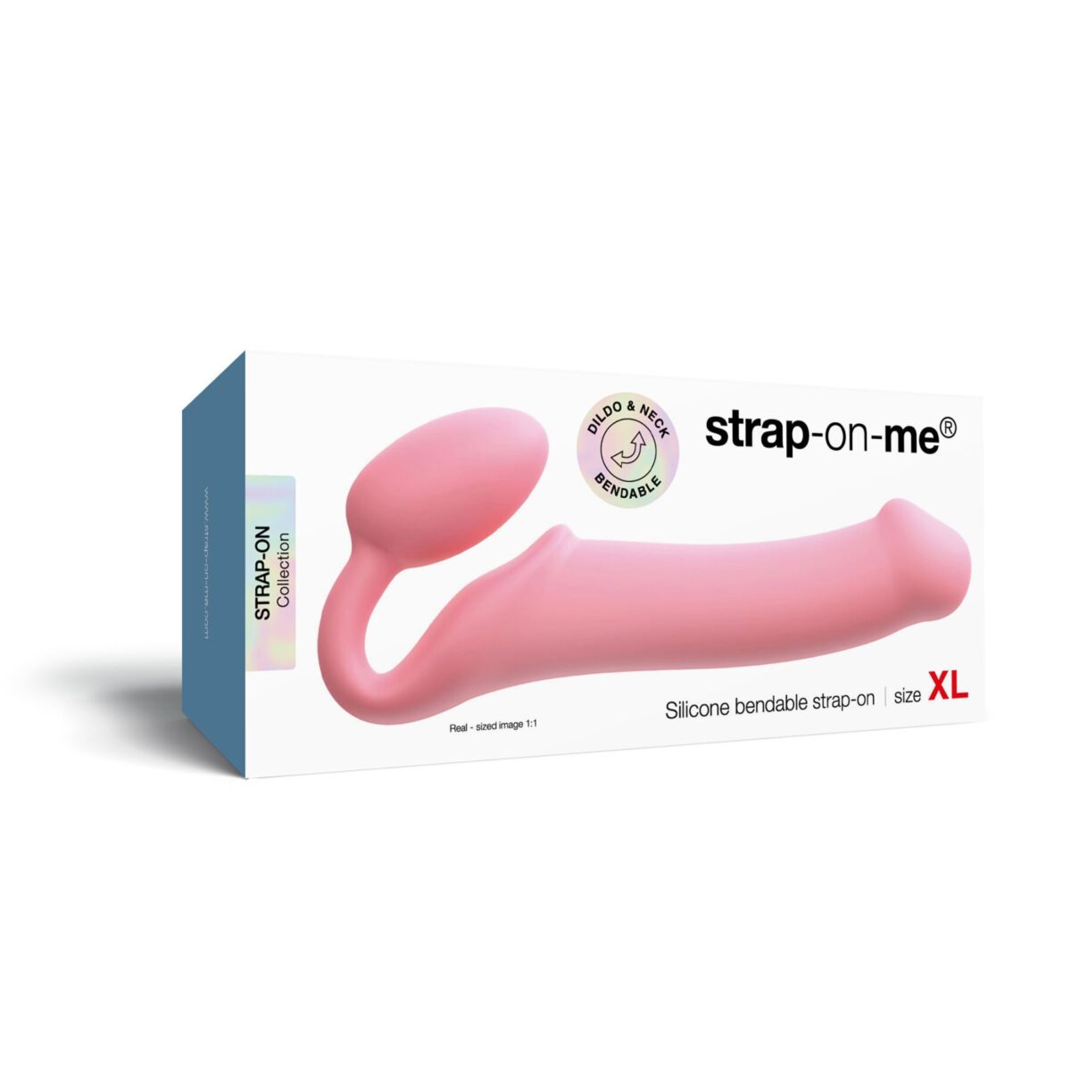 Безремінний страпон Strap-On-Me Rose XL, повністю регульований, діаметр 4,5 см - Зображення 7