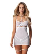 Бебі-долл Obsessive Arrowel White chemise L/XL
