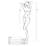 Бодістокінг Passion BS033 white, сукня-сітка на бретелях, прозора - Зображення 4
