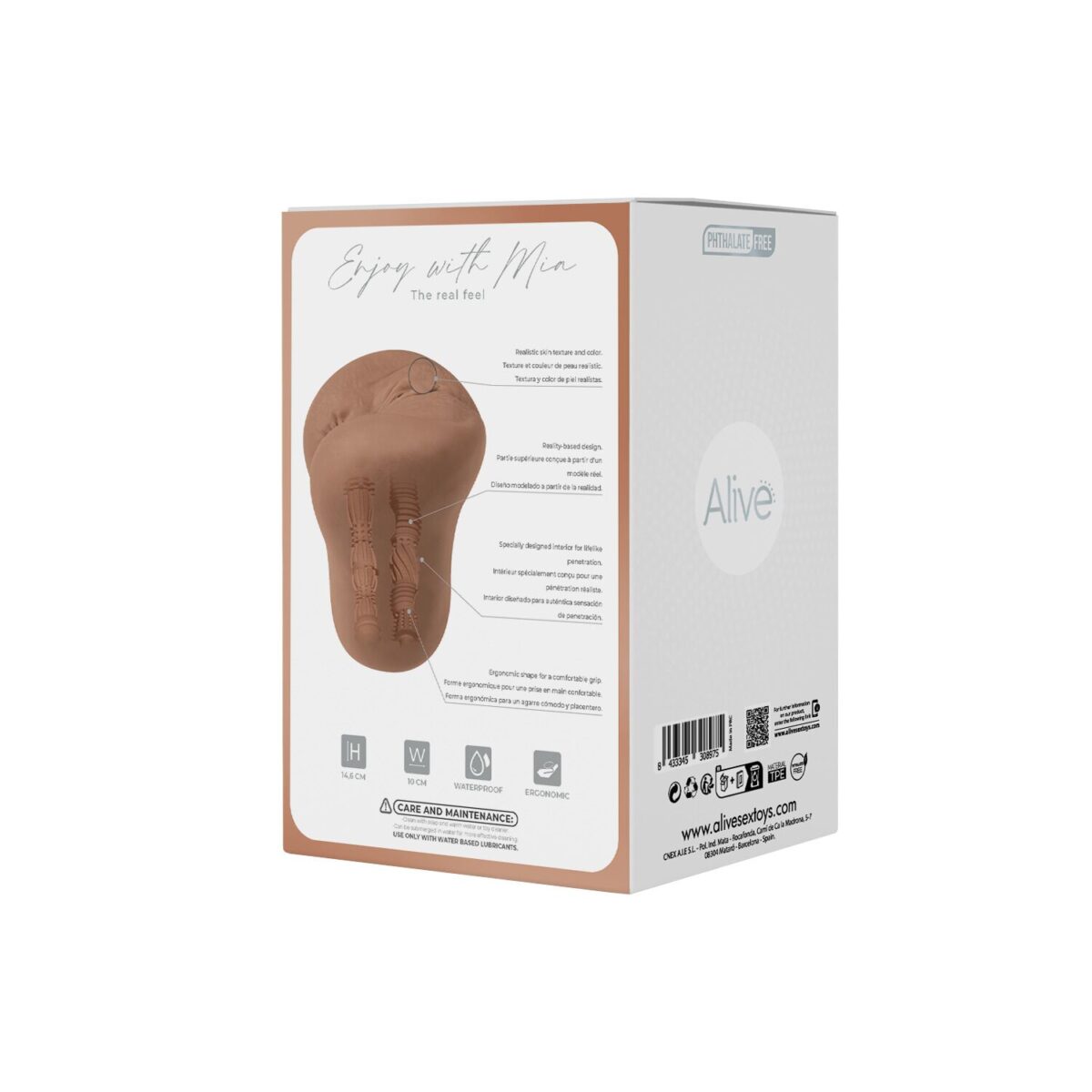 Мастурбатор Alive Mia Super Realistic Masturbator XL Caramel - Зображення 8