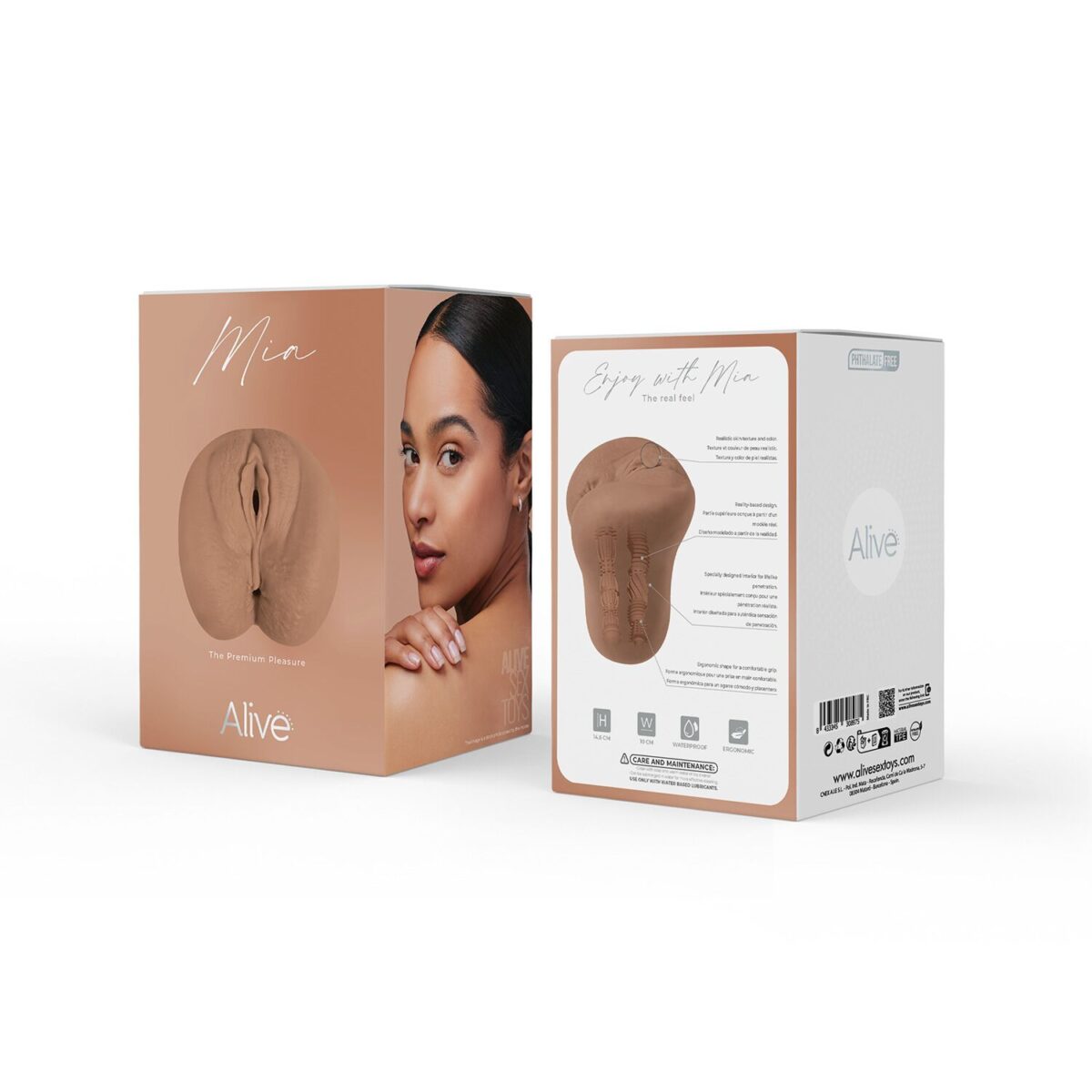 Мастурбатор Alive Mia Super Realistic Masturbator XL Caramel - Зображення 9