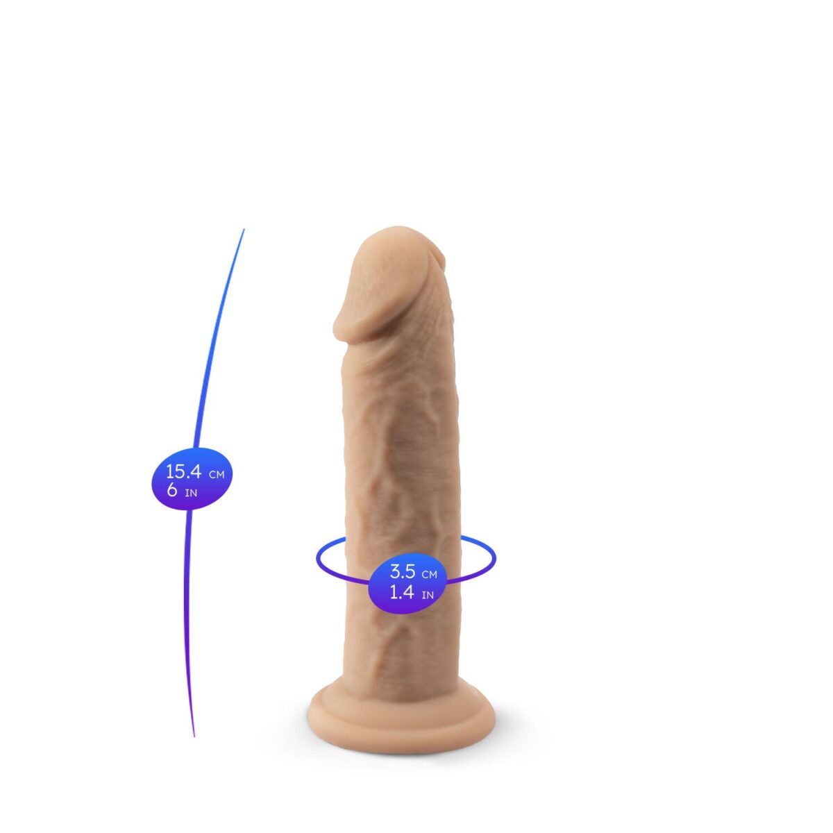 Фалоімітатор SilexD Robby Real Skin Flesh (MODEL 2 size 6in) - Зображення 5