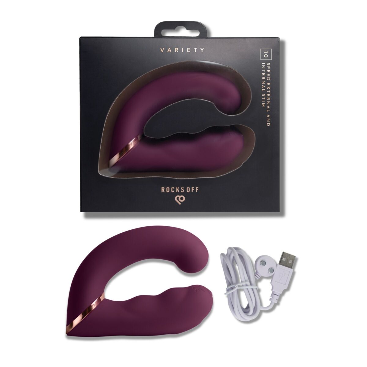 Вібратор Rocks Off Variety Burgundy - Зображення 7