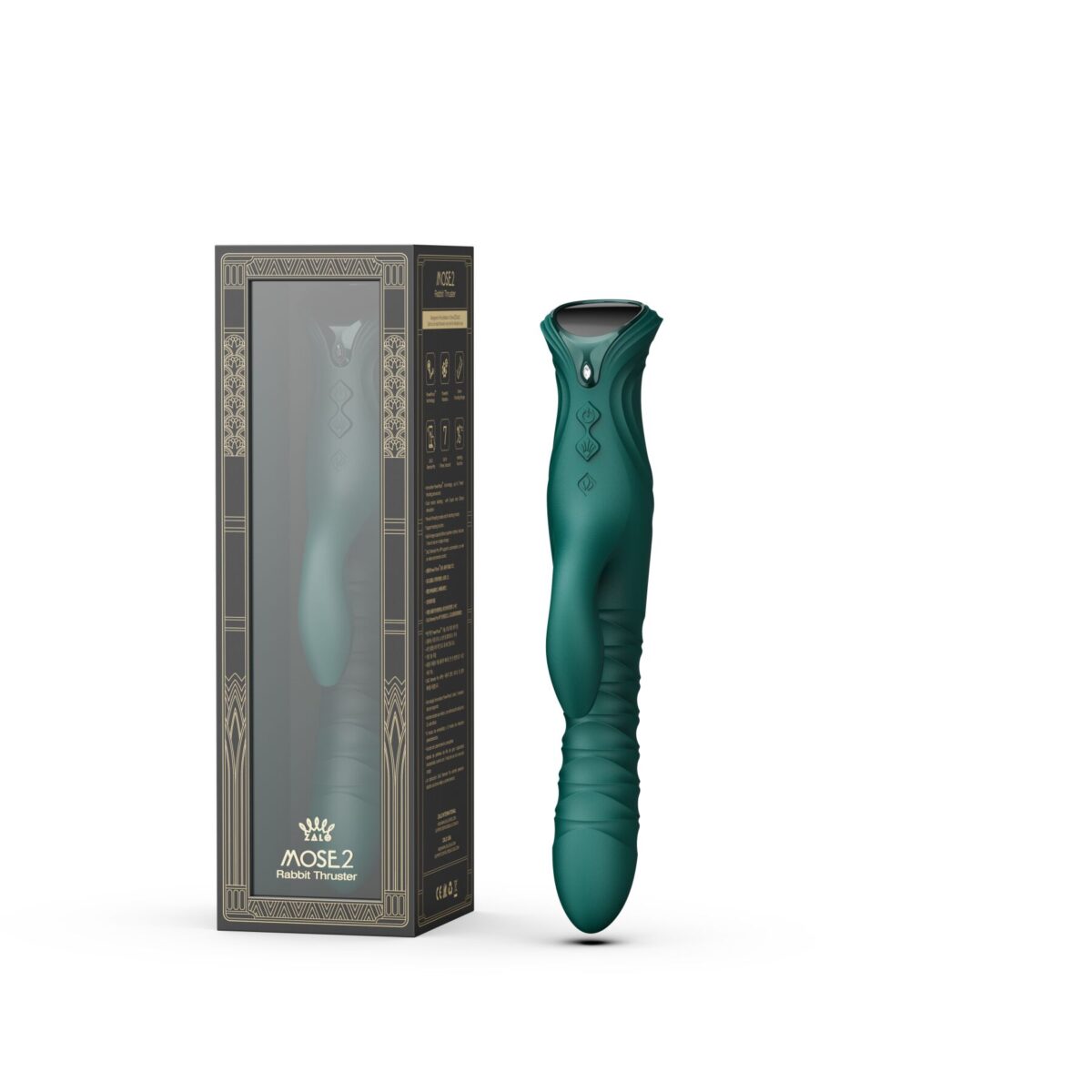 Пульсатор-кролик з вібрацією Zalo Mose 2 Turquoise Green - Зображення 15