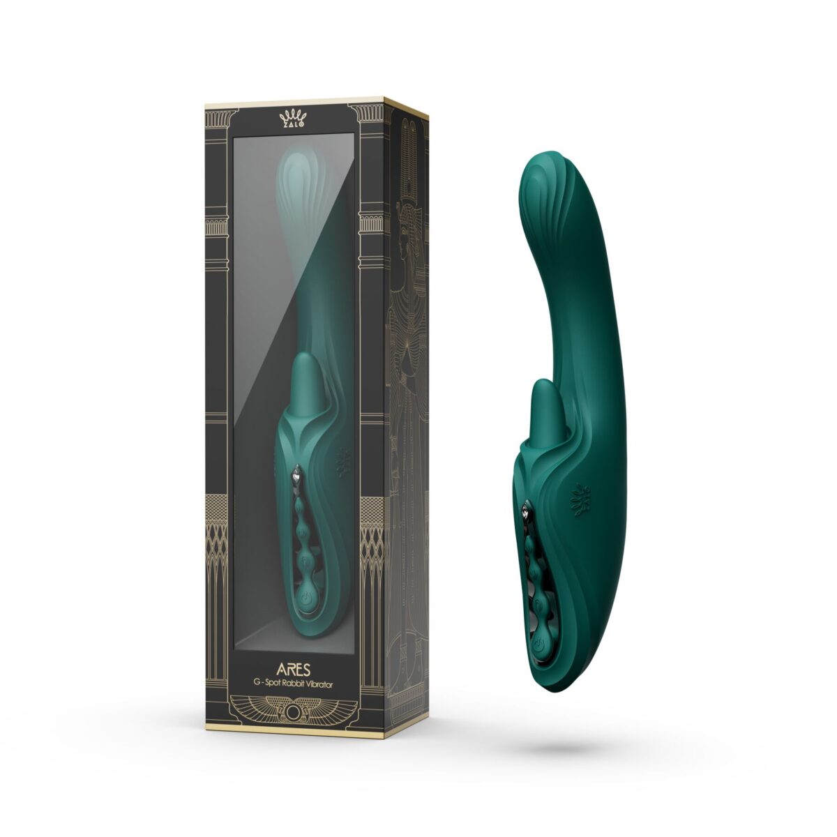Вібратор-кролик Zalo Ares Turquoise Green - Зображення 16