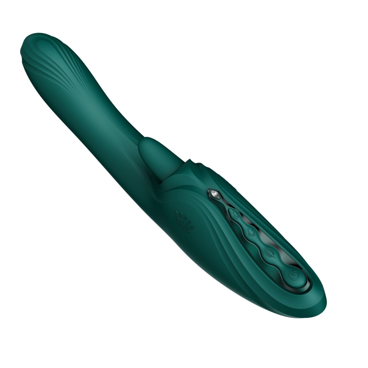 Вібратор-кролик Zalo Ares Turquoise Green - Зображення 5