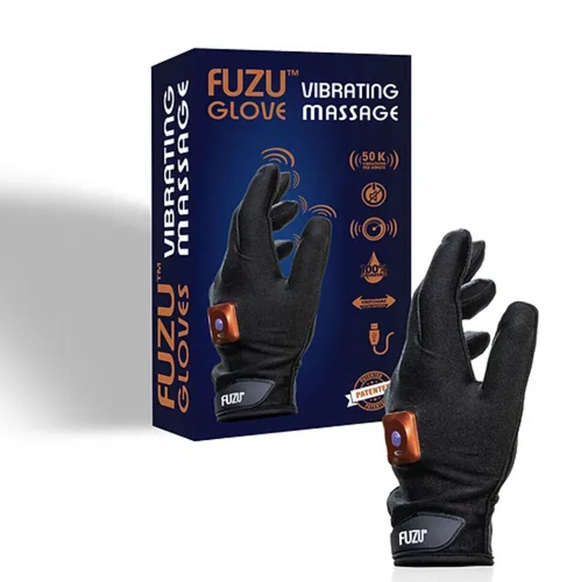 Віброрукавичка (ліва) FUZU Gloves Vibrating Massage Left Hand, 11 режимів - Зображення 1