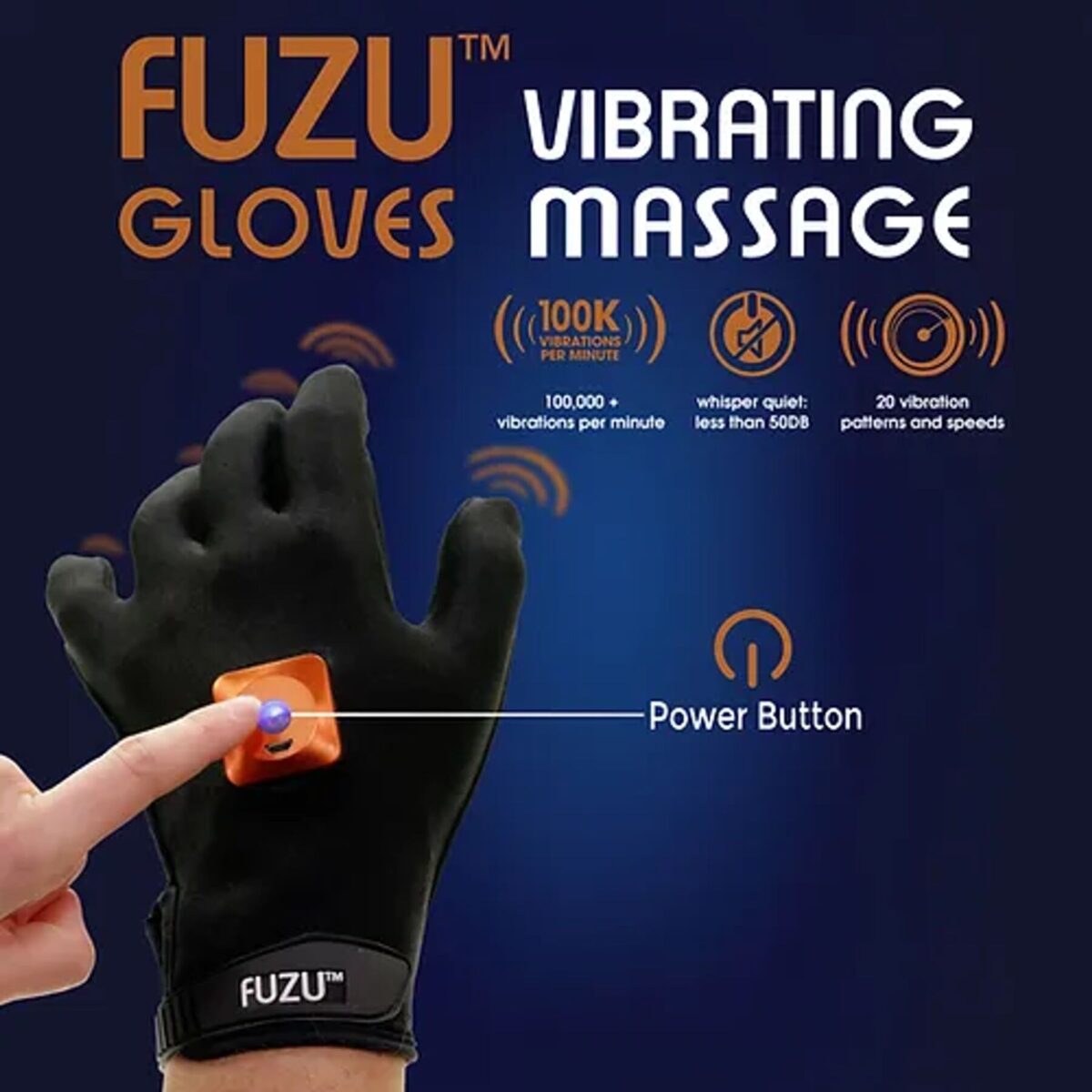 Віброрукавичка (ліва) FUZU Gloves Vibrating Massage Left Hand, 11 режимів - Зображення 4