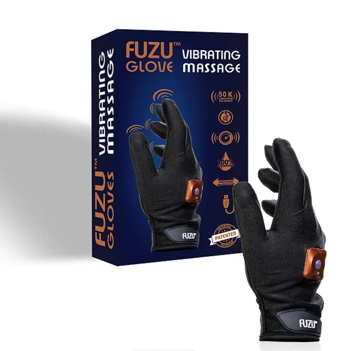 Віброрукавичка (права) FUZU Gloves Vibrating Massage Right Hand, 11 режимів - Зображення 1