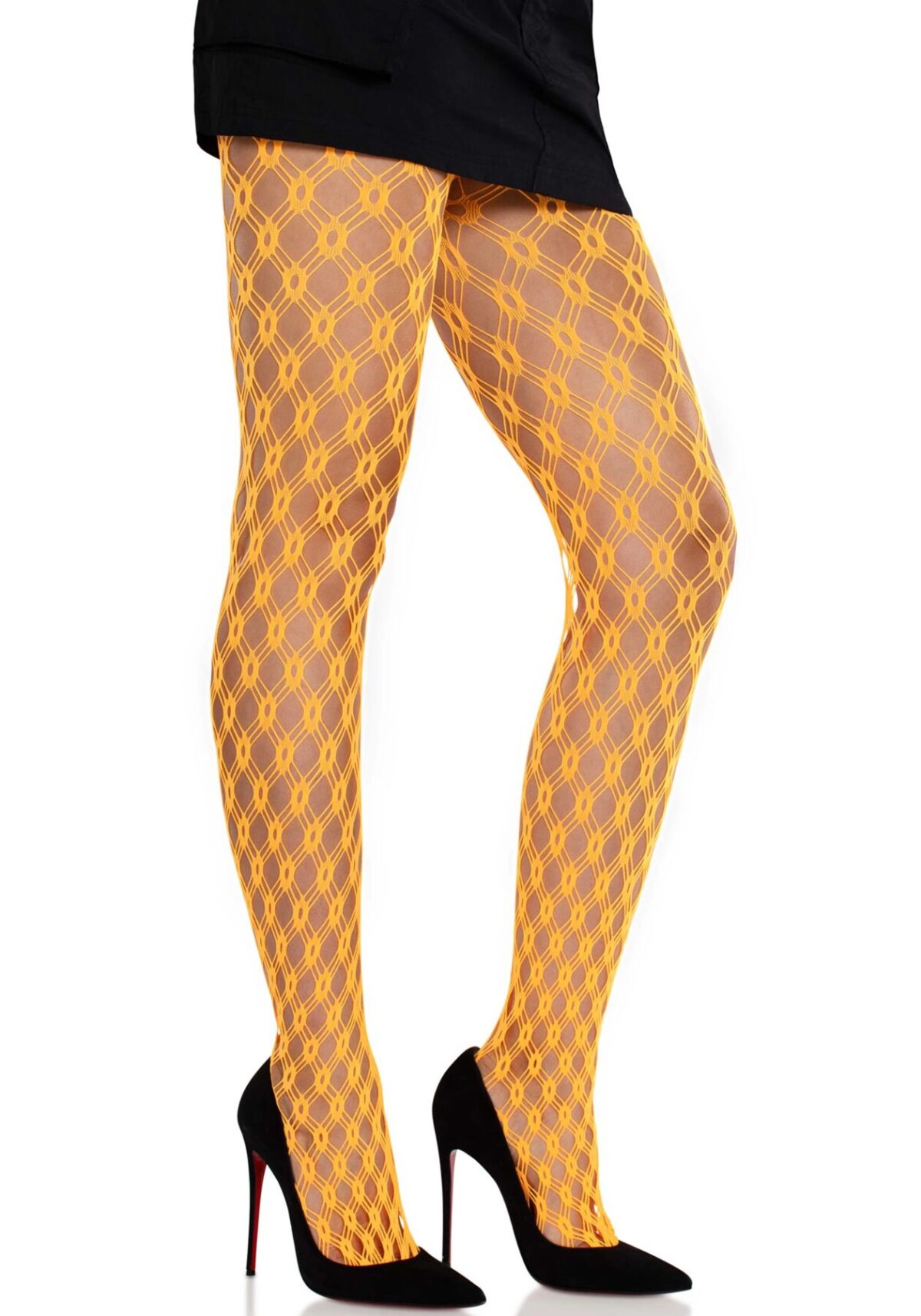 Колготки Leg Avenue Eyelet Net Tights Neon Orange One Size - Зображення 4