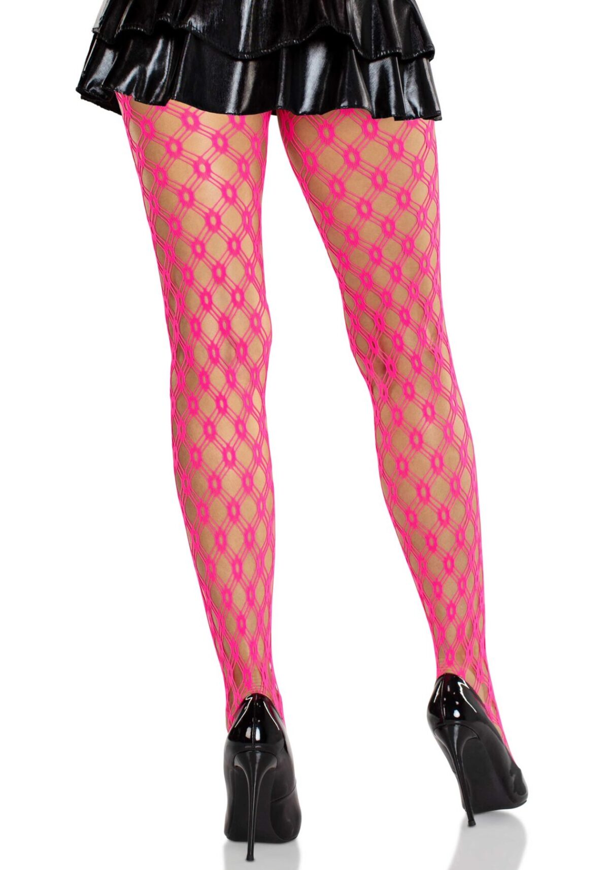 Колготки Leg Avenue Eyelet Net Tights Neon Pink One Size - Зображення 2