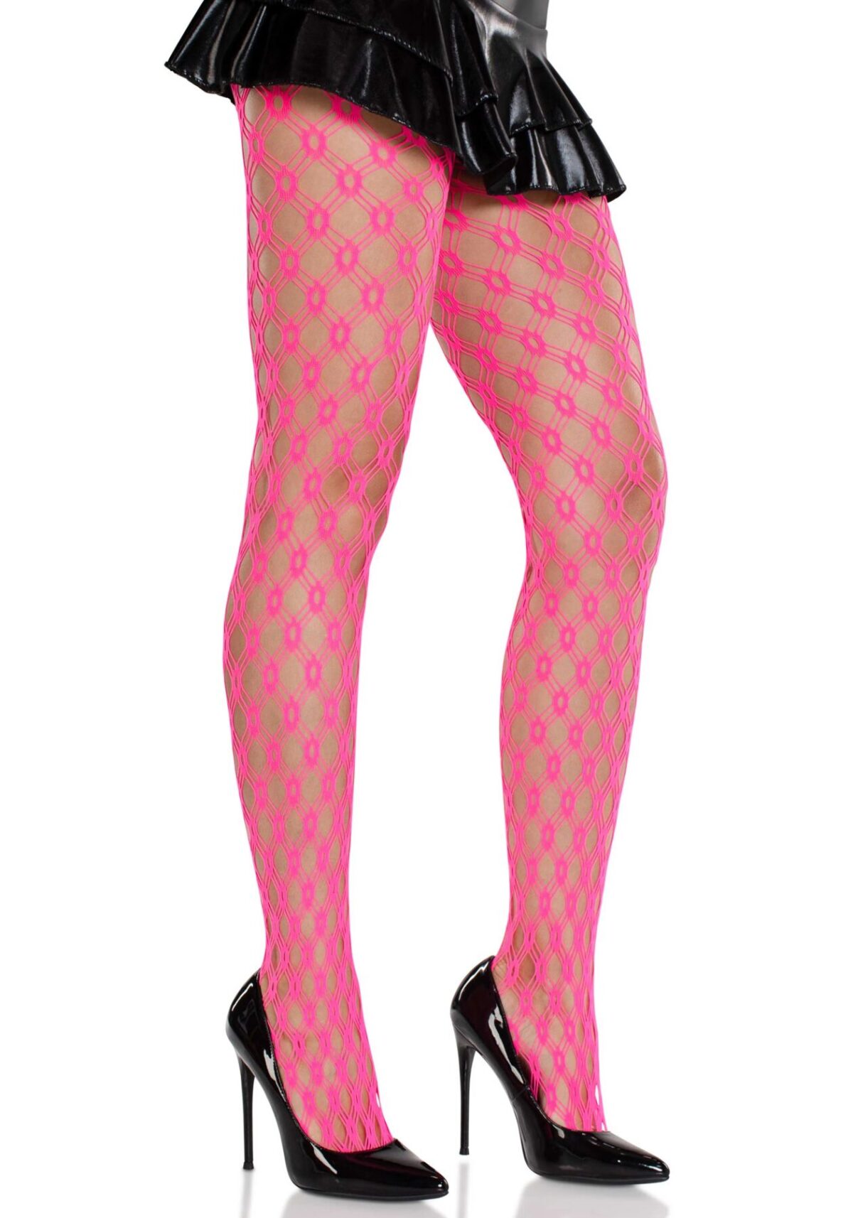 Колготки Leg Avenue Eyelet Net Tights Neon Pink One Size - Зображення 4
