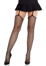 Колготки-панчохи Leg Avenue Backseam Net Stockings з поясом для панчіх, один розмір, чорні - Зображення 7