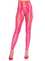 Колготки Leg Avenue Seamless Opaque Footless Suspender Hose One Size Neon Pink