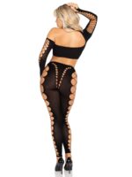 Комплект Leg Avenue Seamless Cut-Out Crop Top and Legging One Size Black - Зображення 6
