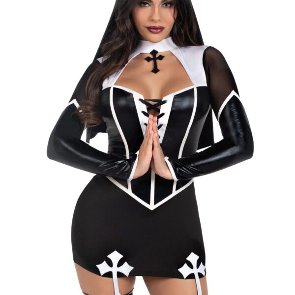 Костюм черниці Leg Avenue Holy Hottie Dress XS