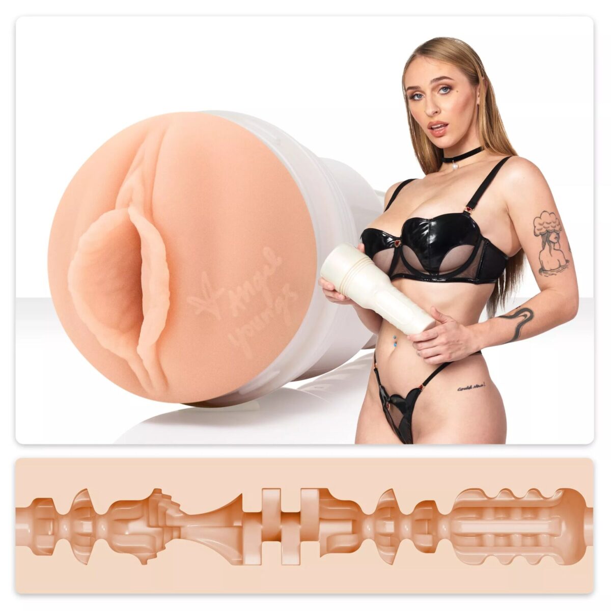 Мастурбатор Fleshlight Girls: Angel Youngs - Sweetness, зі зліпка вагіни, дуже ніжний - Зображення 1