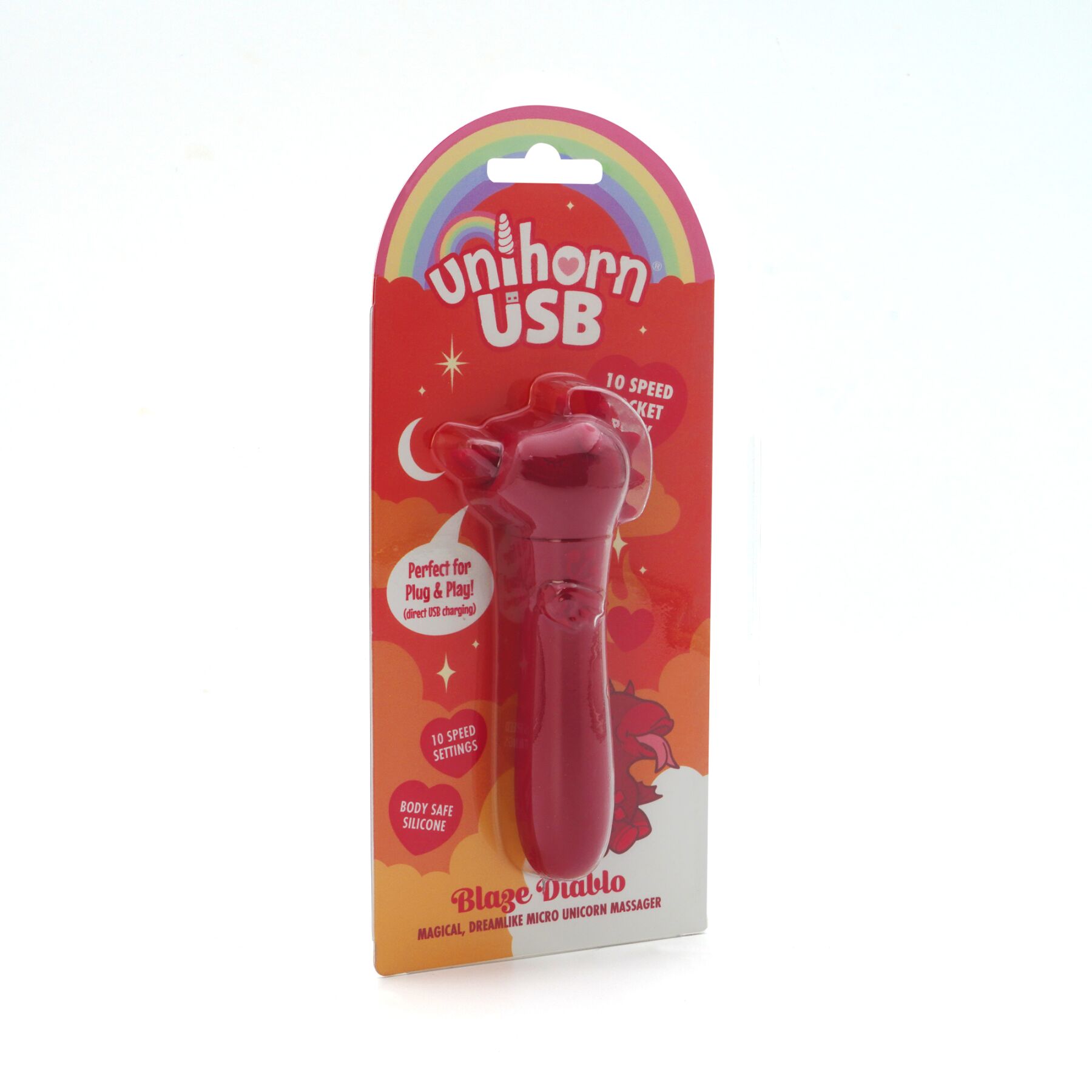19711604791592 Вібратор-єдиноріжка Unihorn USB Bullet - Blaze Diablo, віброкуля, USB-зарядка - Зображення 4