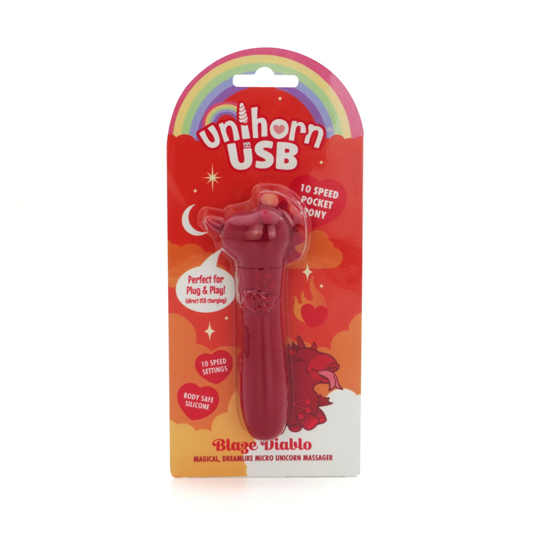 63882175017190 Вібратор-єдиноріжка Unihorn USB Bullet - Blaze Diablo, віброкуля, USB-зарядка - Зображення 6