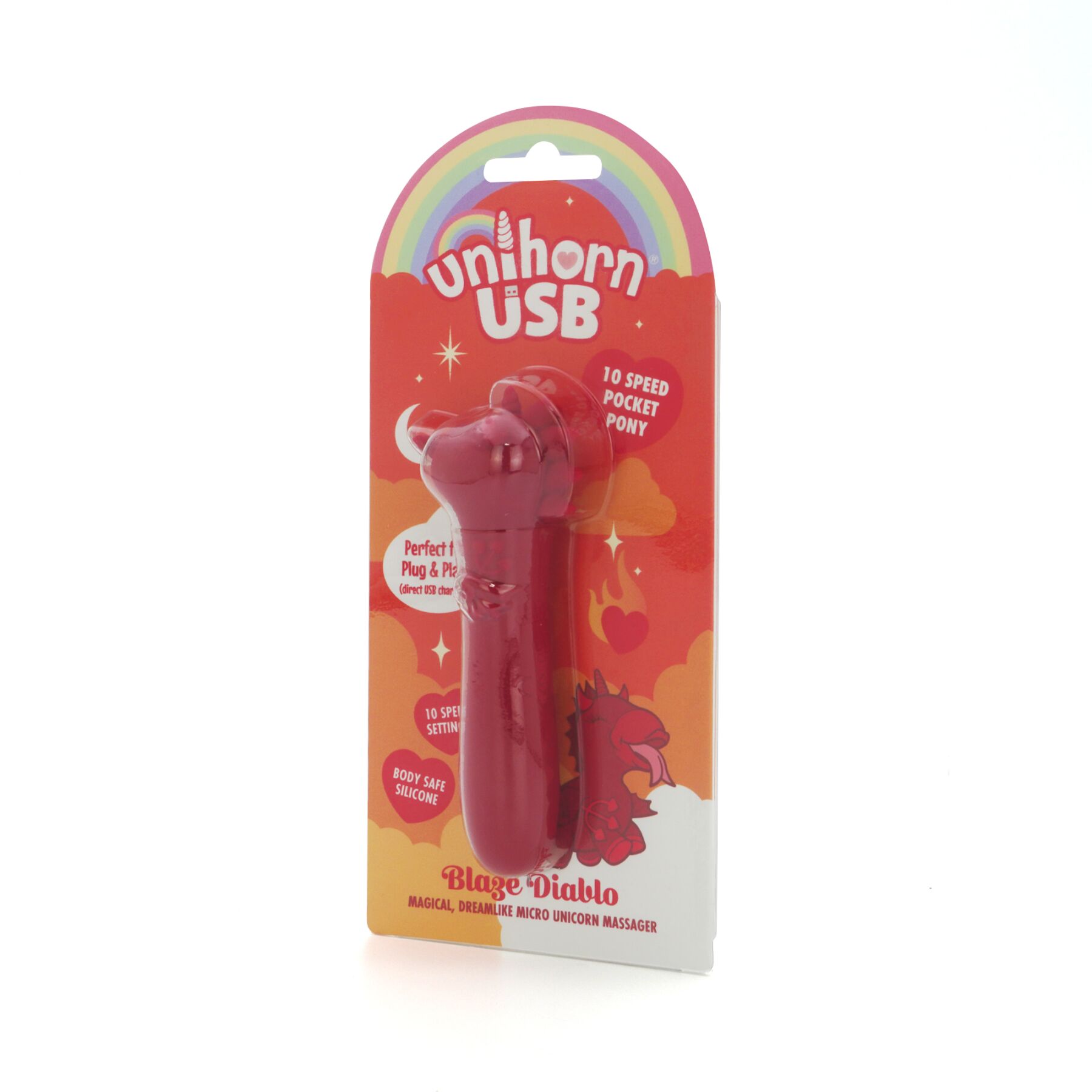 91589459993237 Вібратор-єдиноріжка Unihorn USB Bullet - Blaze Diablo, віброкуля, USB-зарядка - Зображення 3