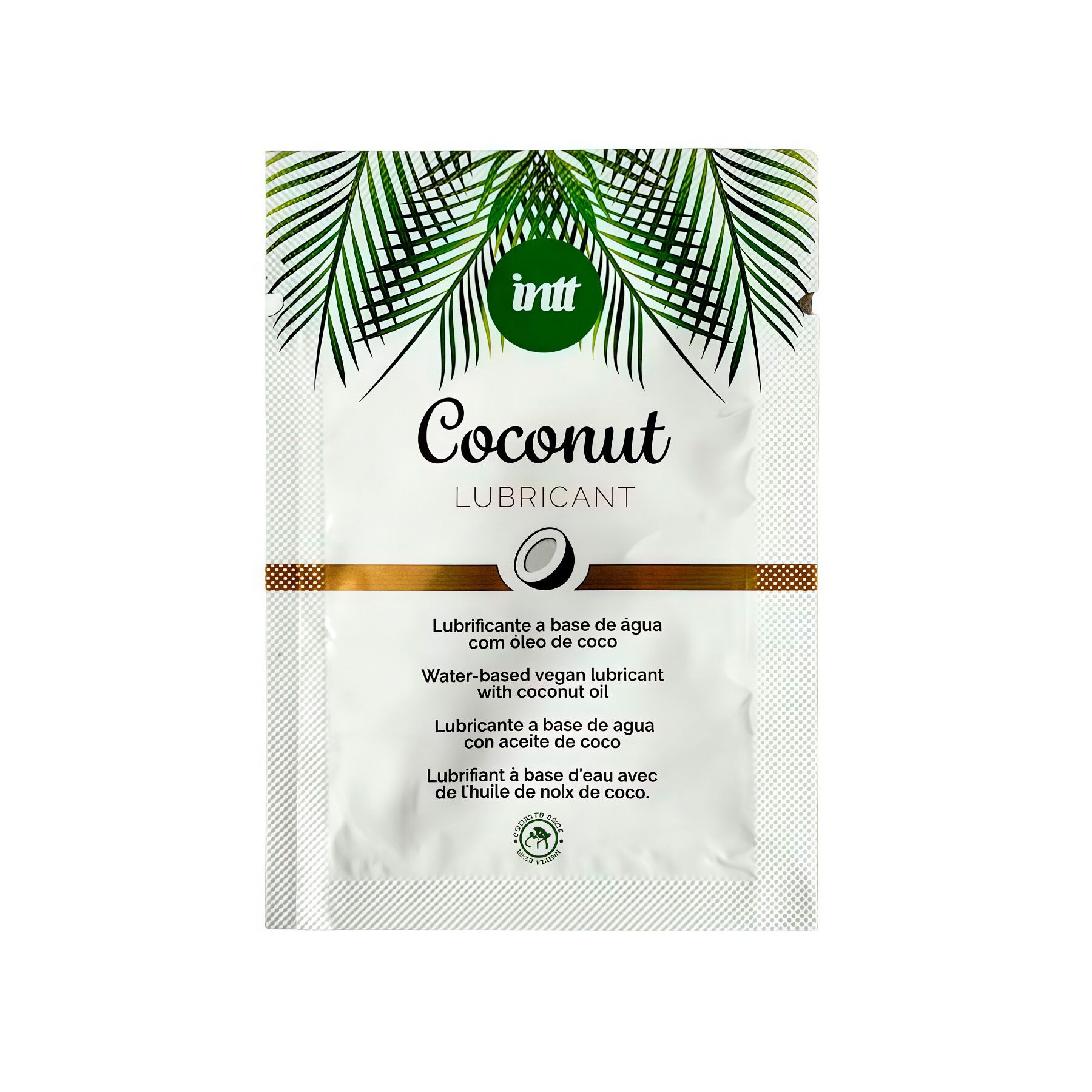 sx2809-57032693703372 Пробник доглядального лубриканта Intt Coconut з кокосовою олією на водній основі (2 мл) - Зображення 1