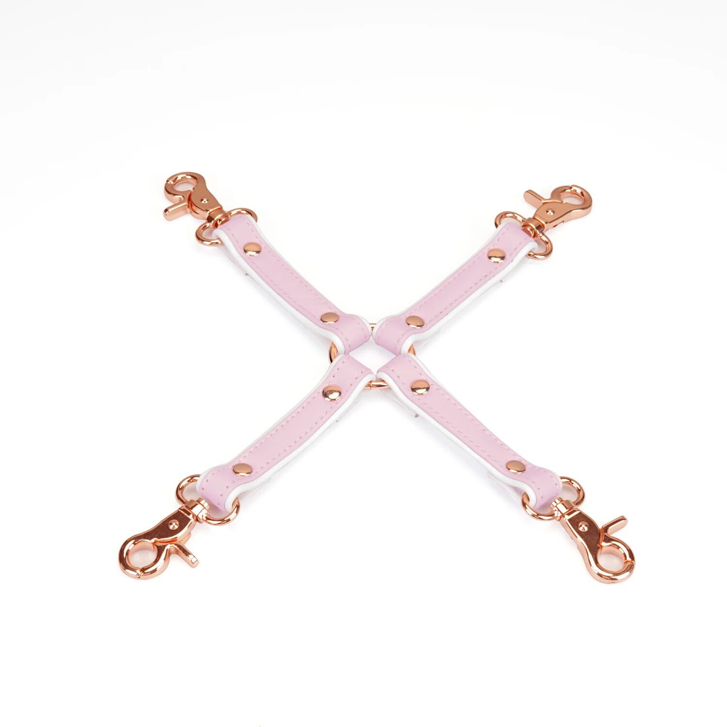 sx2830-80152551597907 Хрестовина Liebe Seele White & Pink Leather Hogtie - Зображення 1