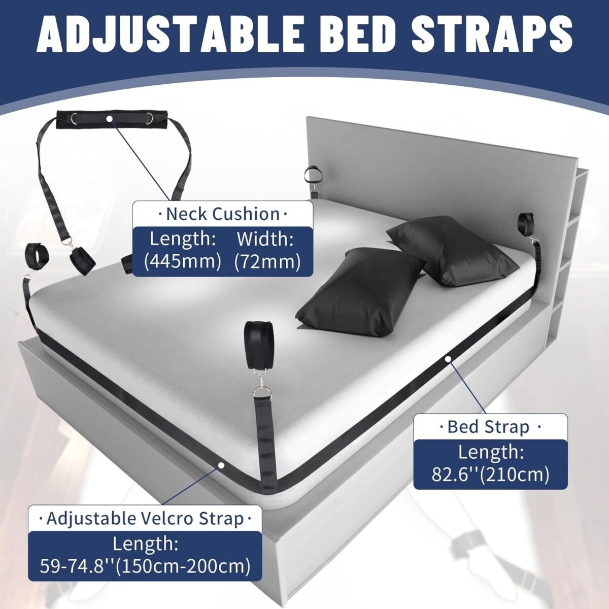 БДСМ-набір LOCKINK YEAHWOW Bed Restraint set - Зображення 4