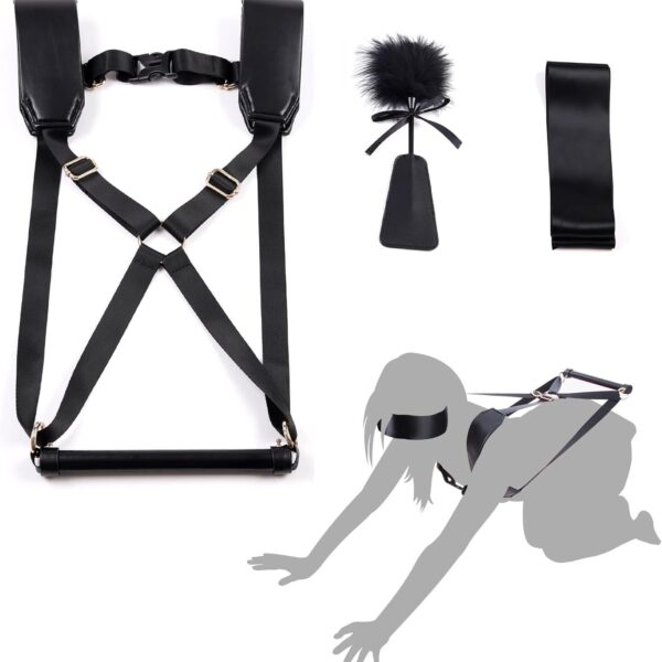 БДСМ-набір LOCKINK YEAHWOW Black Doggy Style Saddle set