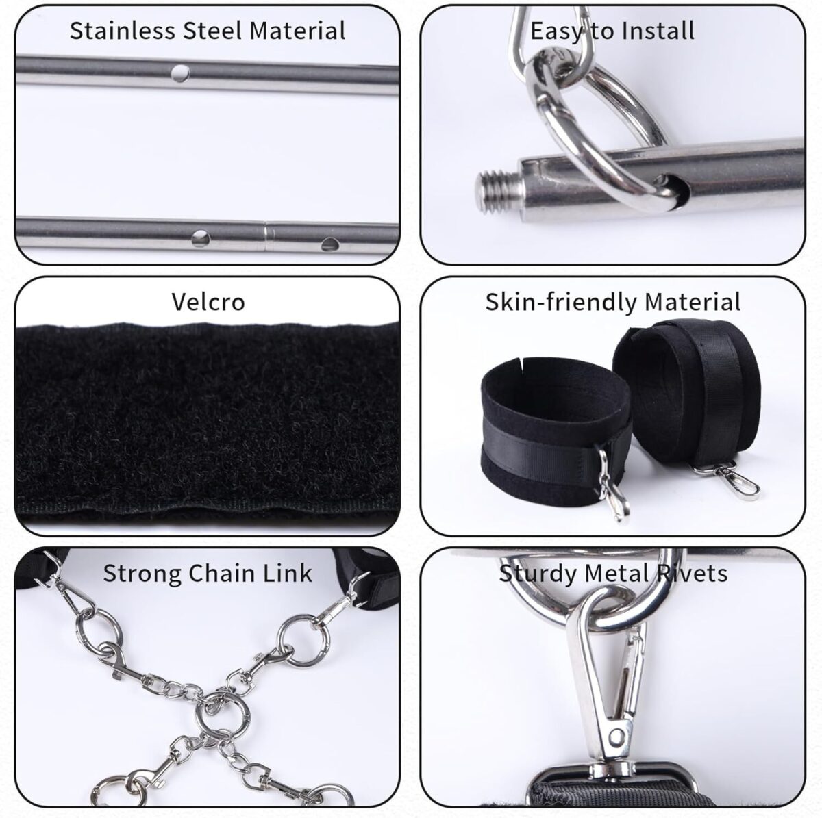 БДСМ-набір LOCKINK YEAHWOW Door Swing & Leg Spreader Bondage set - Зображення 4