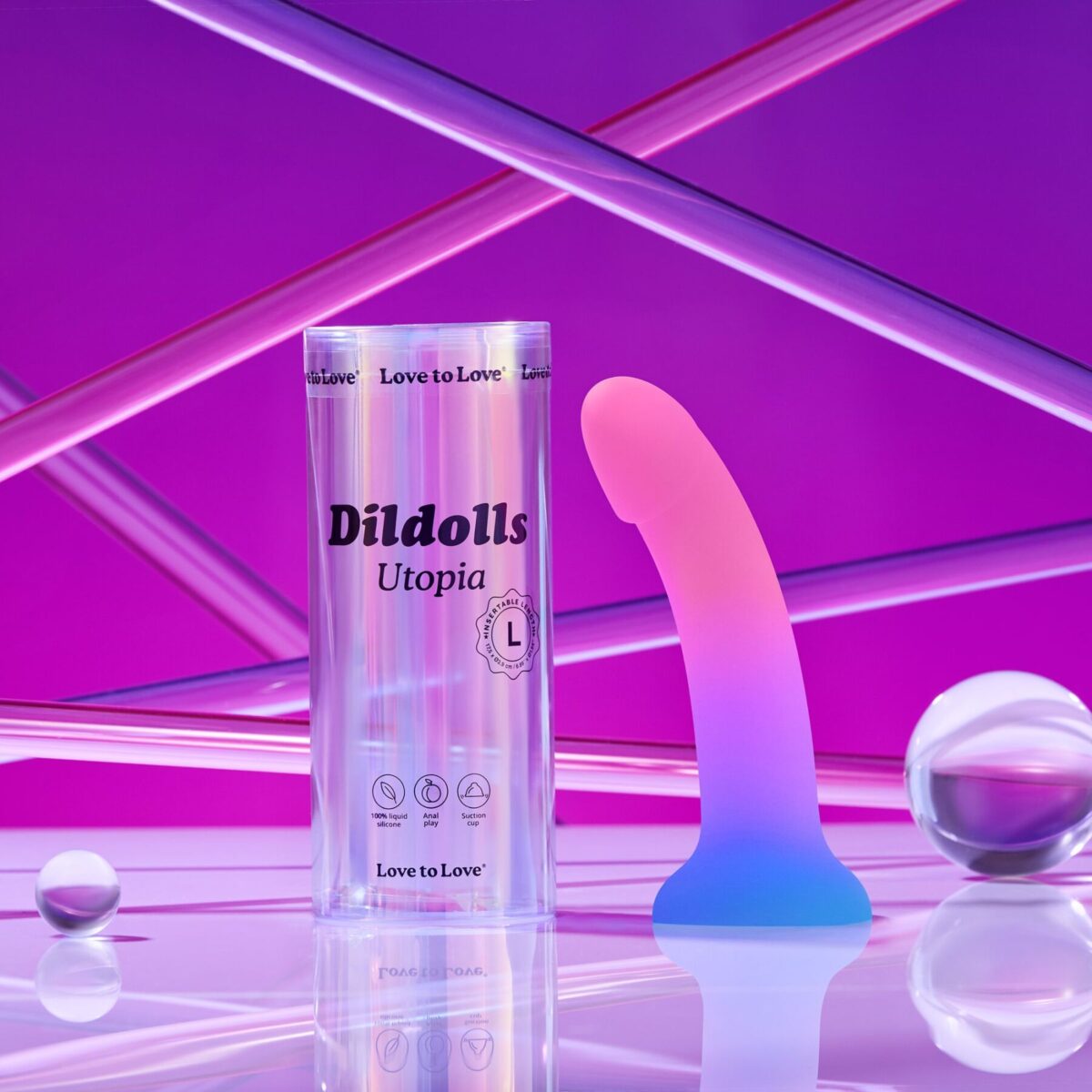 Дилдо з кольоровим градієнтом Love To Love DILDOLLS - UTOPIA L ультрам'який - Зображення 6