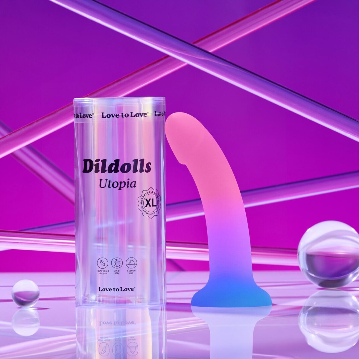 Дилдо з кольоровим градієнтом Love To Love DILDOLLS - UTOPIA XL ультрам'який - Зображення 6