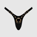 Трусики для страпона Strap-On-Me Leatherette Harness Fabulous - One Size - Black Glossy