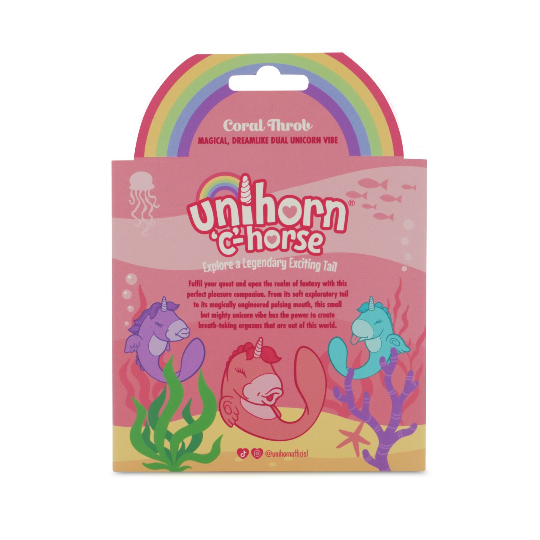 sx2862-22734712808376 Вібратор-єдиноріжка Unihorn - C Horse - Coral Throb, вагінально-кліторальна стимуляція - Зображення 8