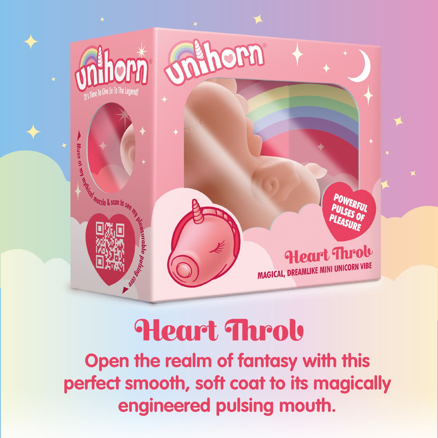 sx2865-58036251547061 Вібратор-єдиноріжка Unihorn - Heart Throb, з пульсацією - Зображення 6