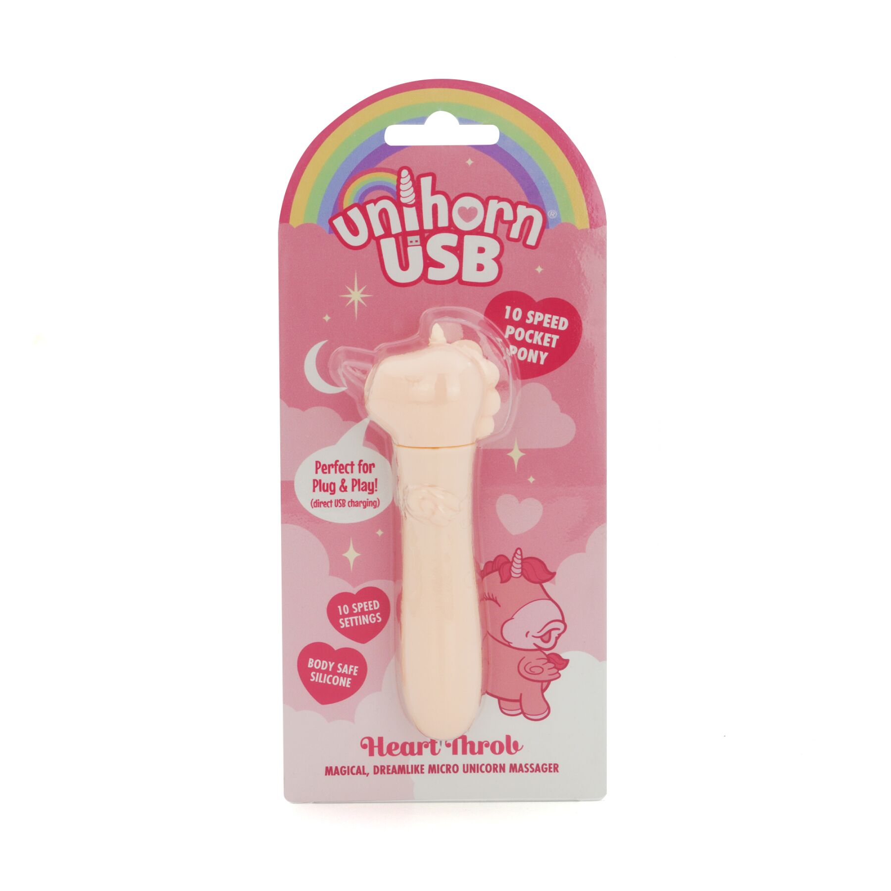 sx2866-50314612532197 Вібратор-єдиноріжка Unihorn USB Bullet - Heart Throb, віброкуля, USB-зарядка - Зображення 6