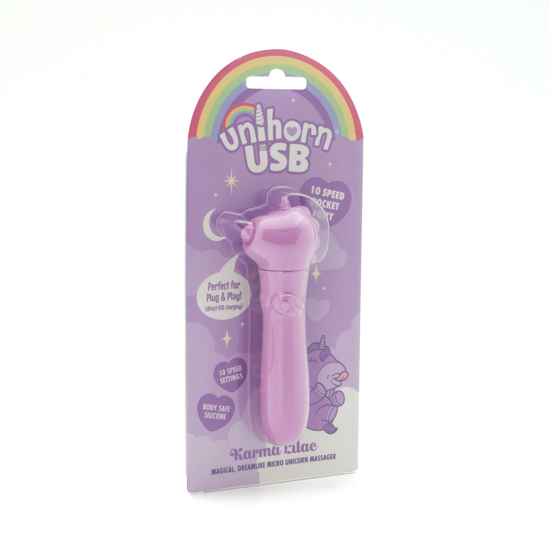 sx2868-55879637966225 Вібратор-єдиноріжка Unihorn USB Bullet - Karma Lilac, віброкуля, USB-зарядка - Зображення 4
