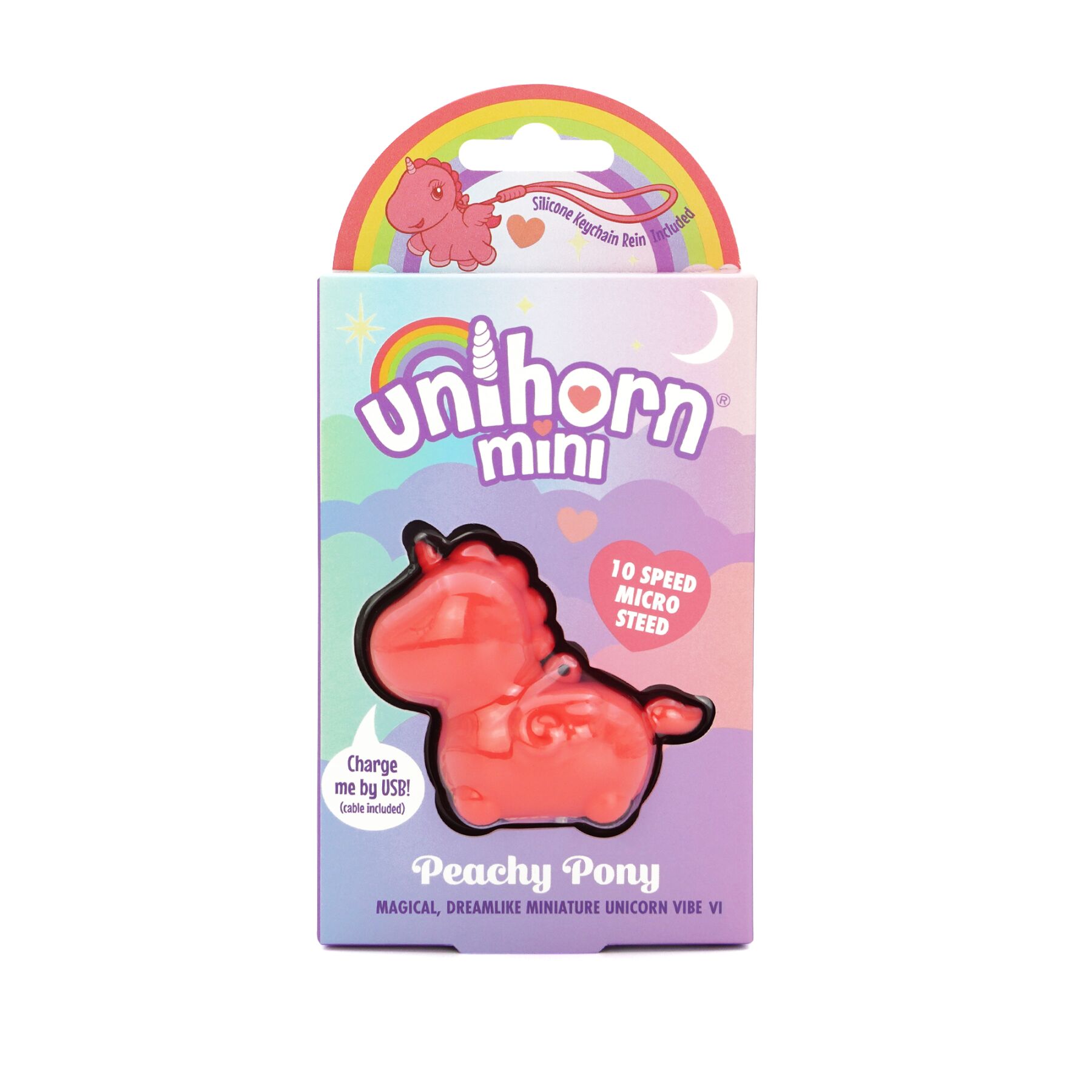 sx2869-27161469407718 Вібратор-єдиноріжка Unihorn Mini - Peachy Pony, брелок з вібрацією - Зображення 6