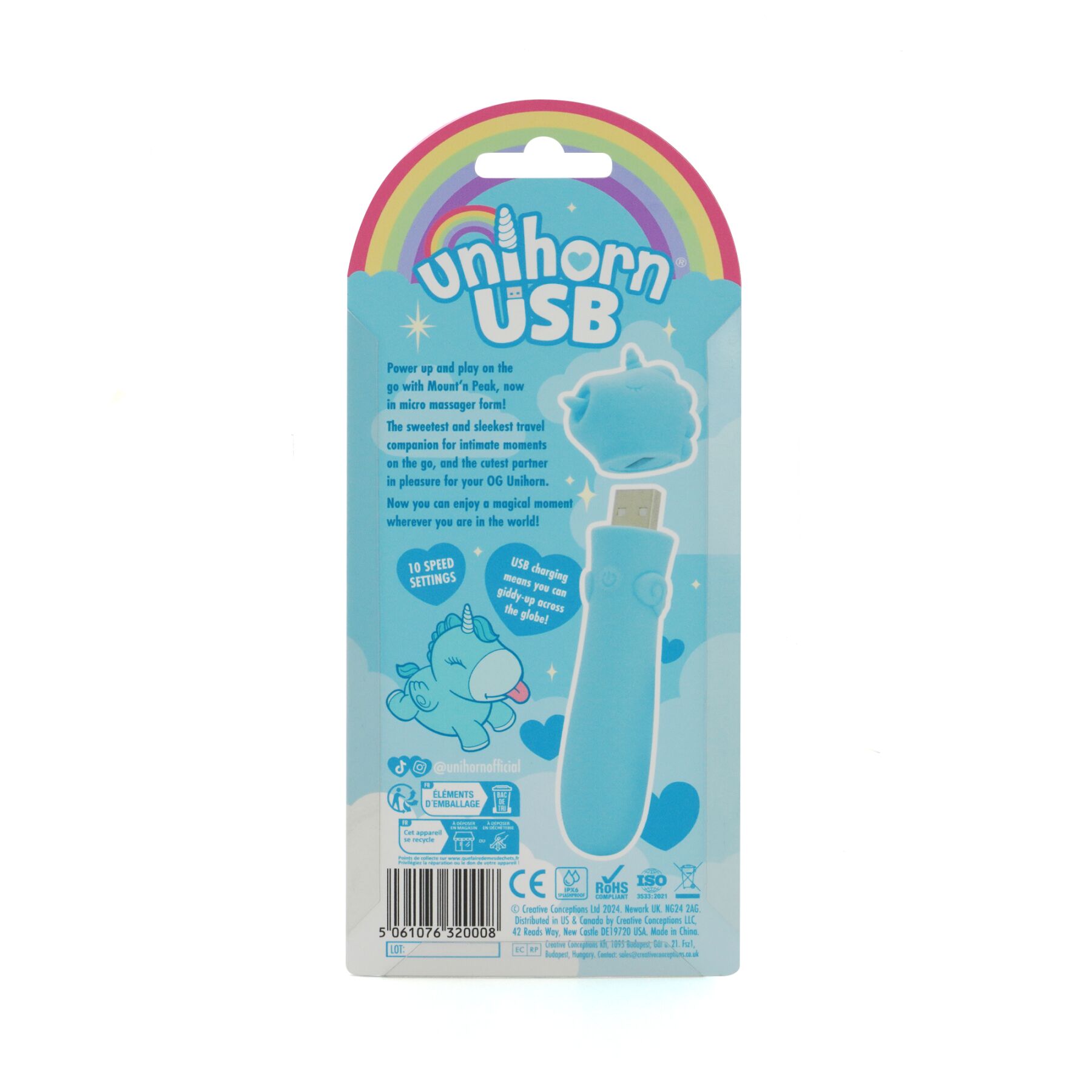 sx2871-22610321127777 Вібратор-єдиноріжка Unihorn USB Bullet - Mount'n Peak, віброкуля, USB-зарядка - Зображення 5