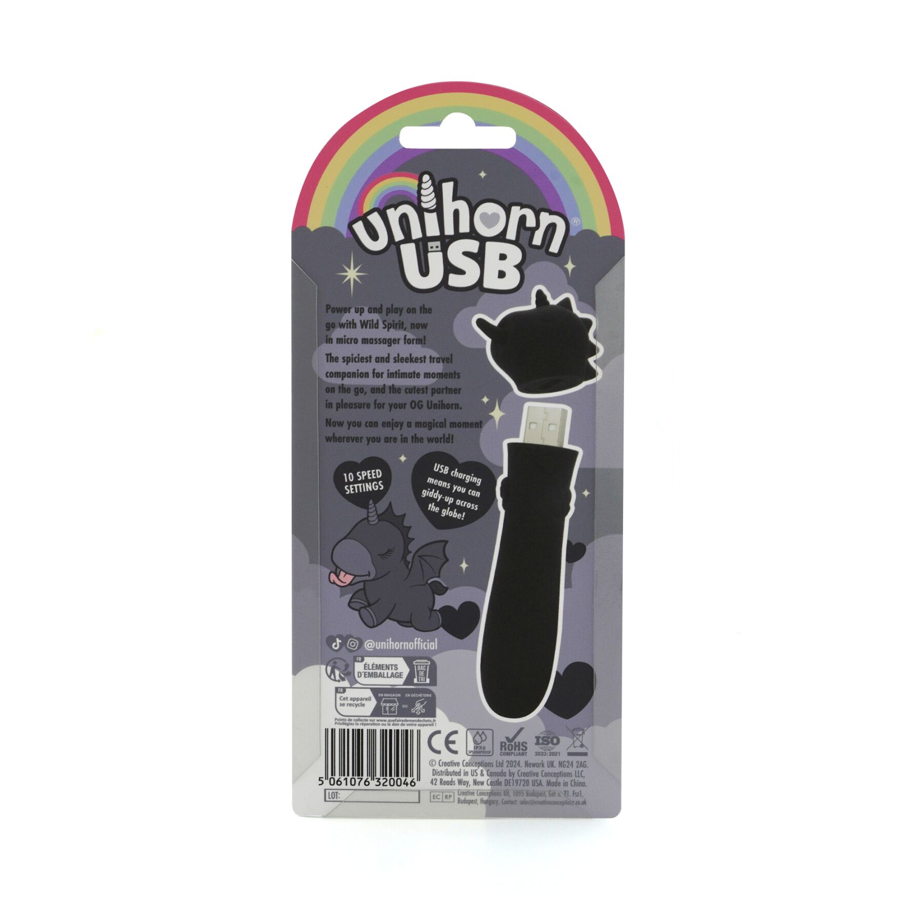 sx2874-17824451208664 Вібратор-єдиноріжка Unihorn USB Bullet - Wild Spirit, віброкуля, USB-зарядка - Зображення 5