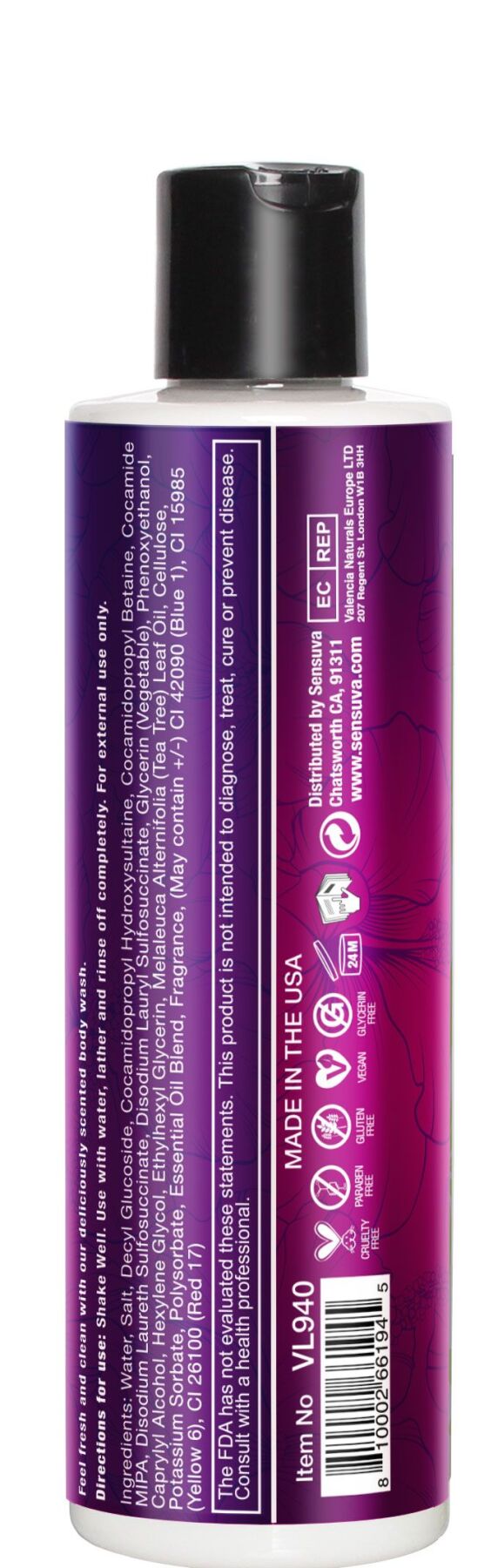 sx2886-35727698503644 Гель для душу Sensuva Body Wash - Sweet Secrets (236 мл) - Зображення 2