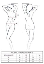 Комплект Passion BELISSANA SET burgundy L - Зображення 13